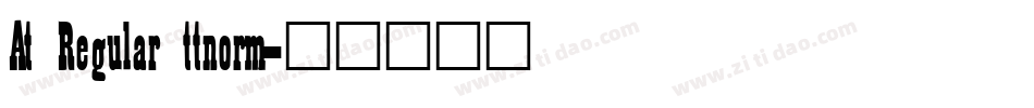 At Regular ttnorm字体转换